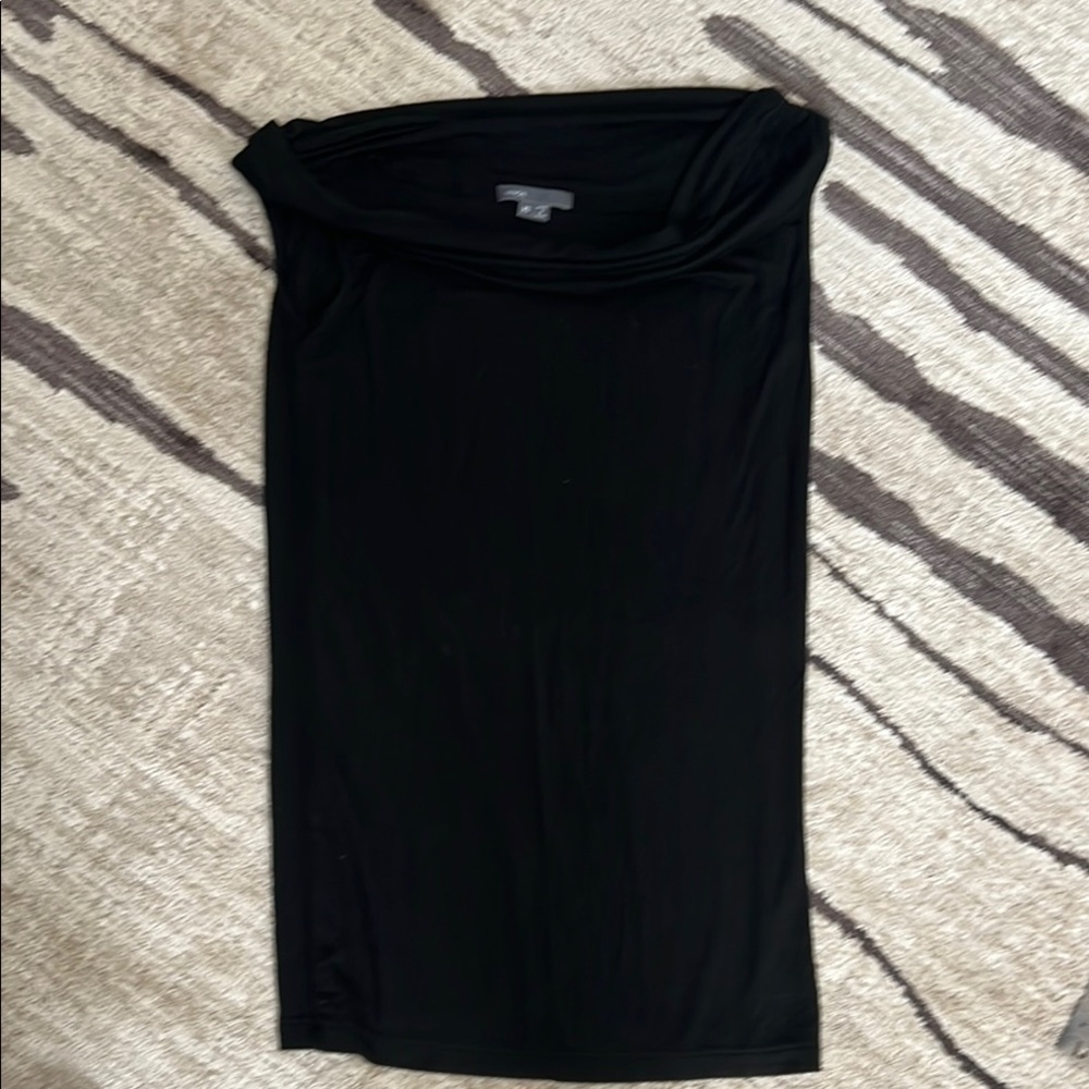Vince Black Off-Shoulder Top